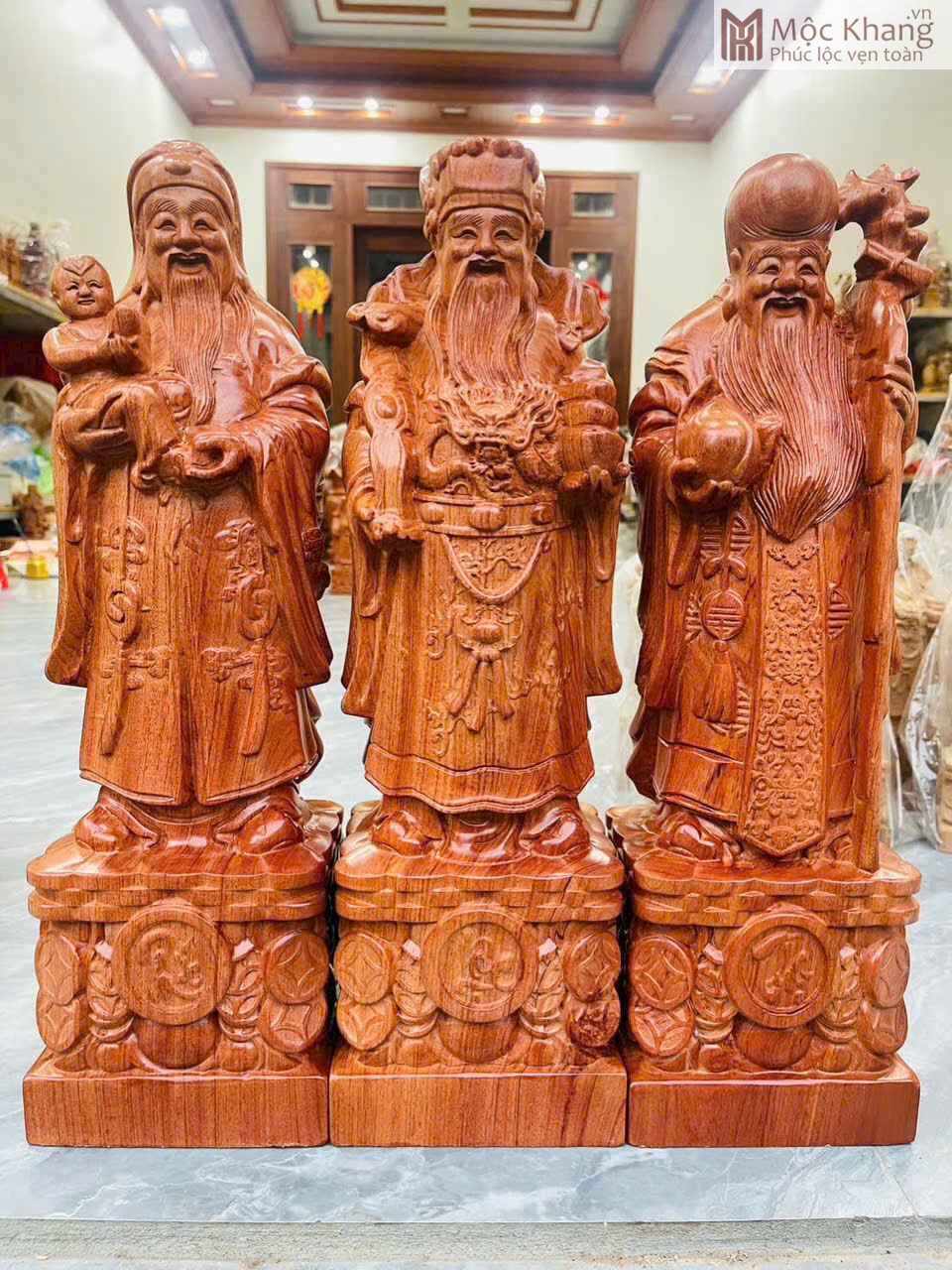 tuong-tam-da-go-huong-cao-50cm (9) Tượng Tam Đa Gỗ Hương Cao 50(cm)