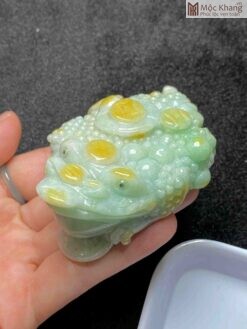 Tượng Thiềm Thừ Ngọc Cẩm Thạch Ngang 9.5(cm)