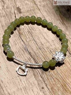 Vòng Ngọc Hòa Điền Mix Charm Hạt 6(mm)