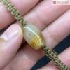 Vòng Tay Tết Dây Thạch Anh Tóc Vàng Hạt 12(mm)